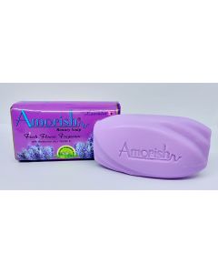 Amorish Fresh Flower Soap - Lavender 150 gr ( 48 Pcs/Ctn ) (Banded 4)